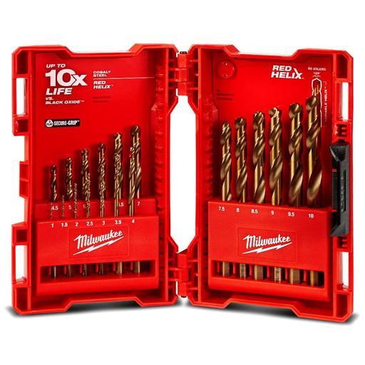 Milwaukee 48892530 19pce RED HELIX Cobalt Drill Bit Set – image 2