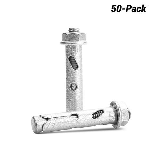 Fixed Fasteners FGDB3 50-Pack 10 x 50mm Hex Flange Galvanised Expansion Anchor 