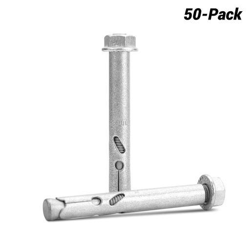 Fixed Fasteners FGDB4 50-Pack 10 x 80mm Hex Flange Galvanised Expansion Anchor