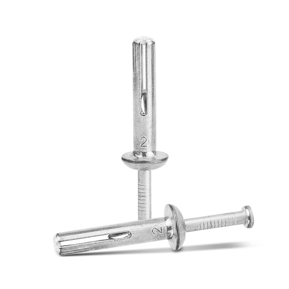 Fixed Fasteners F6530Z 100Pack 6.5 x 30mm Mushroom Head Zinc Alloy Nail In Anchor