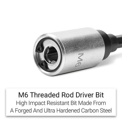Xtorque XM6TRD 1/4" Hex Shank M6 Threaded Rod Impact Driver Bit – image 2