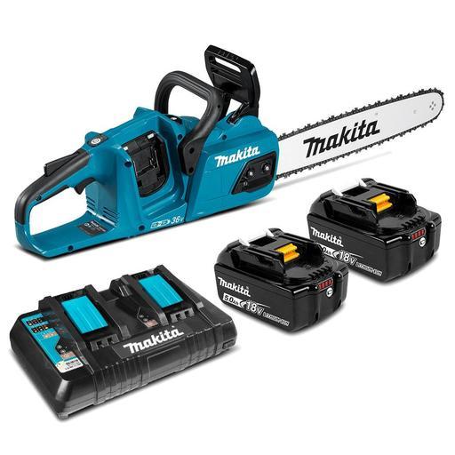 Makita DUC405PT2 36V (18V x 2) 5.0Ah Li-ion Cordless Brushless 400mm (16") Chainsaw Combo Kit