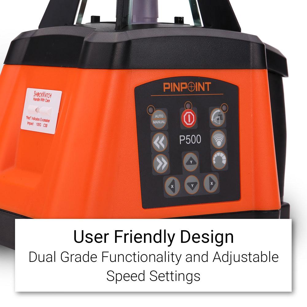 Pinpoint P500KIT Self Levelling Red Beam Rotary Laser with Tripod