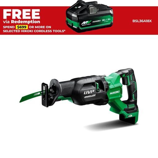 HiKOKI CR36DA(H4Z) 36V Li-Ion Cordless Brushless MultiVolt Reciprocating Saw- Skin Only