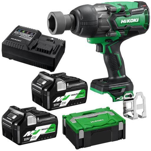 HiKOKI WR36DA(HRZ) 36V 5.0Ah/2.5Ah Li-Ion Cordless Brushless MultiVolt IP56 19mm (3/4") Impact Wrench Combo Kit – image 2