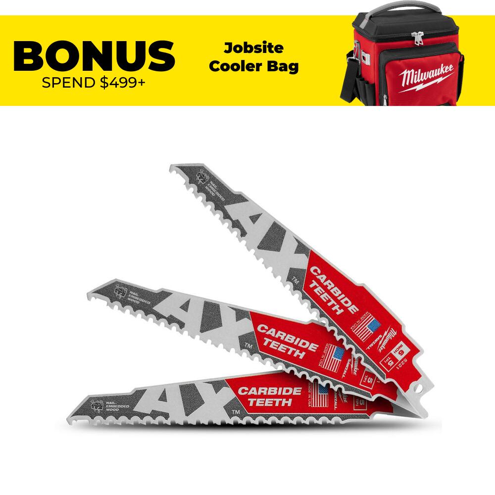 Milwaukee 48005321 3-Pack The AX Carbide Teeth 150mm (6