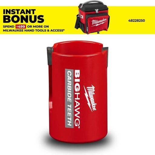 Milwaukee 49569205 44mm (1-3/4") Big HAWG Carbide Teeth TCT Hole Saw