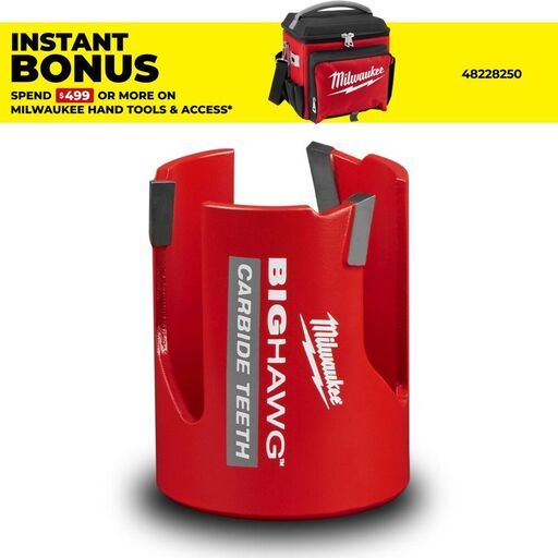 Milwaukee 49569210 54mm (2-1/8") Big HAWG Carbide Teeth TCT Hole Saw