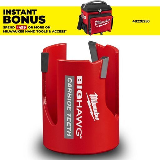 Milwaukee 49569215 57mm (2-1/8") Big HAWG Carbide Teeth TCT Hole Saw