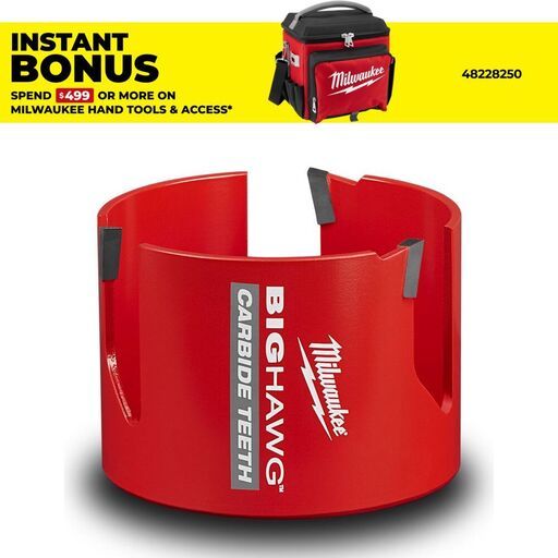 Milwaukee 49569240 92mm (3-5/8") Big HAWG Carbide Teeth TCT Hole Saw