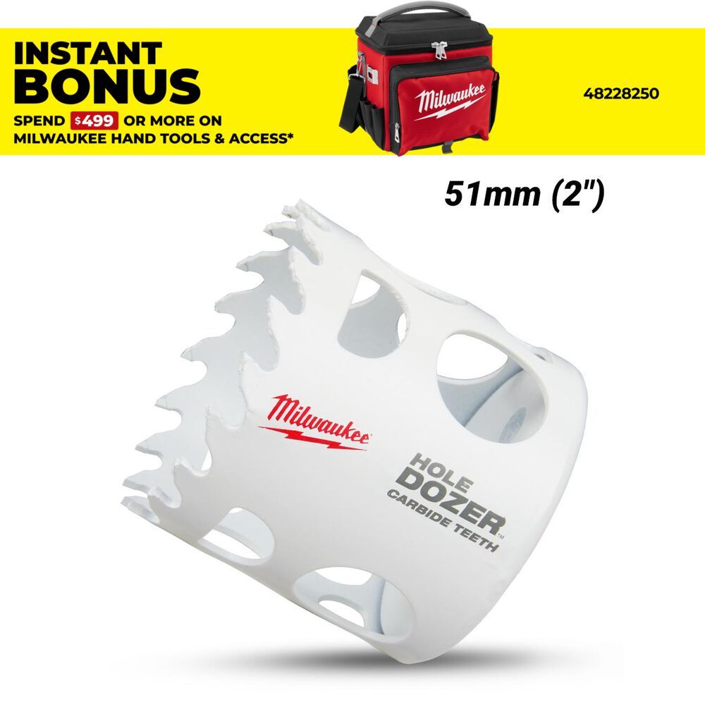 Milwaukee 49560720 51mm (2") HOLE DOZER Carbide Teeth Bi-Metal Hole Saw – image 1