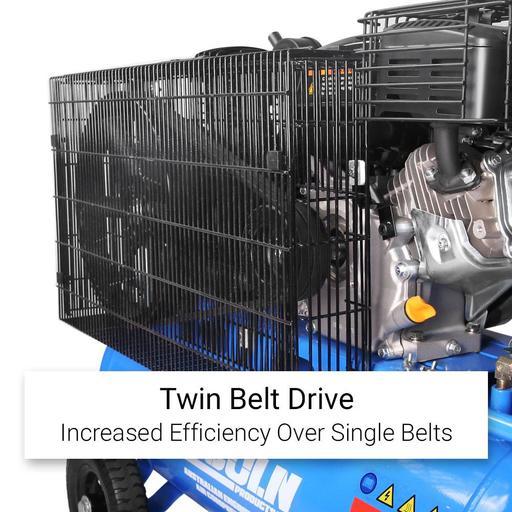 Lincoln L6560LP 60L Triple Piston Twin Belt Driven Petrol Air Compressor – image 4
