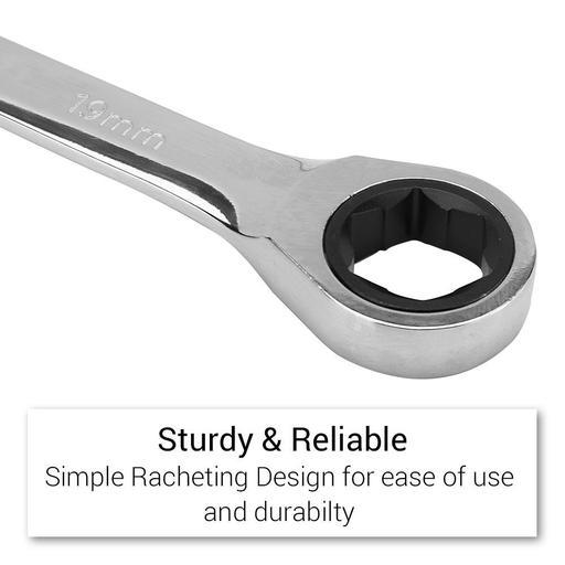 Daytona D12HSS 12pce Metric Hurricane Grip-All Ratcheting Spanner Set – image 3