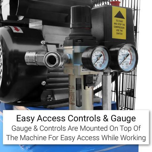 Lincoln L3270DUO 270L 6.0HP (Dual 3.0HP) Single Phase Belt Drive Twin Piston Air Compressor – image 4