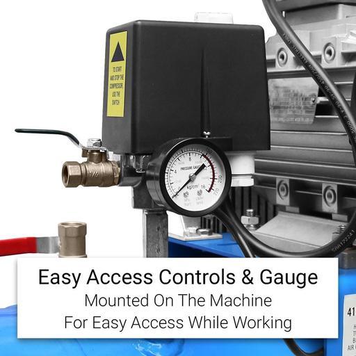 Lincoln L5200T 5.5HP 200L Twin Piston Twin Belt Driven Electric Air Compressor – image 4
