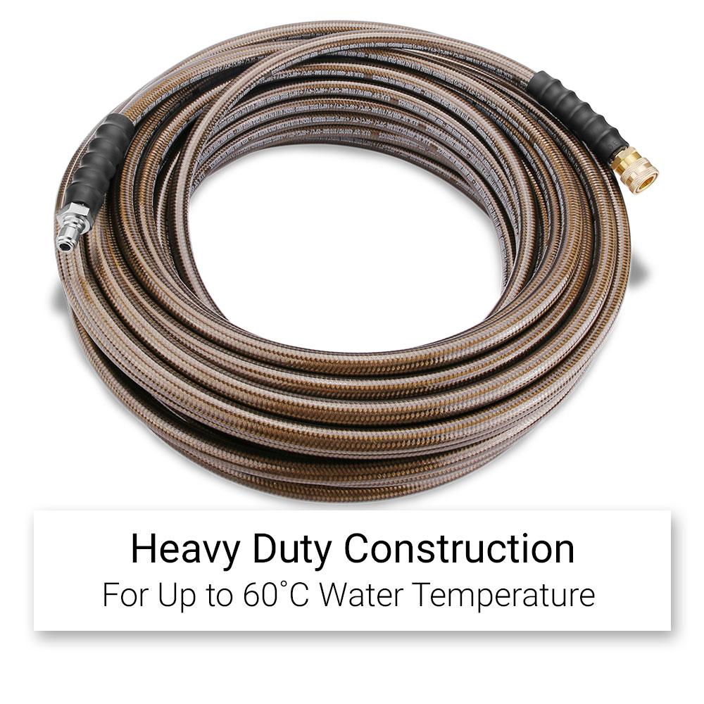 Typhoon TM20 Monster 20M 3/8" High Pressure Steel Braided Hose With Quick Connect Fittings – image 6