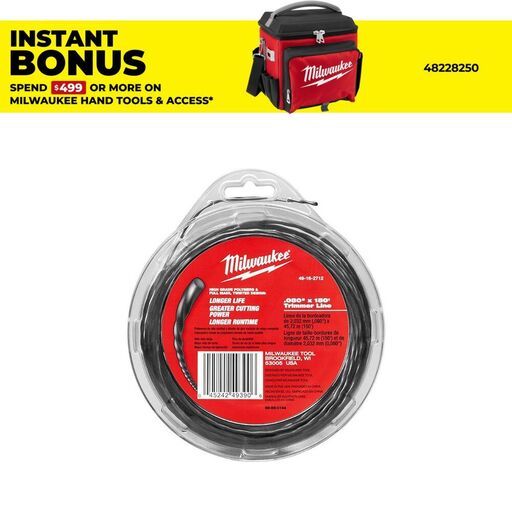 Milwaukee 49162712 2mm x 45m Trimmer Line