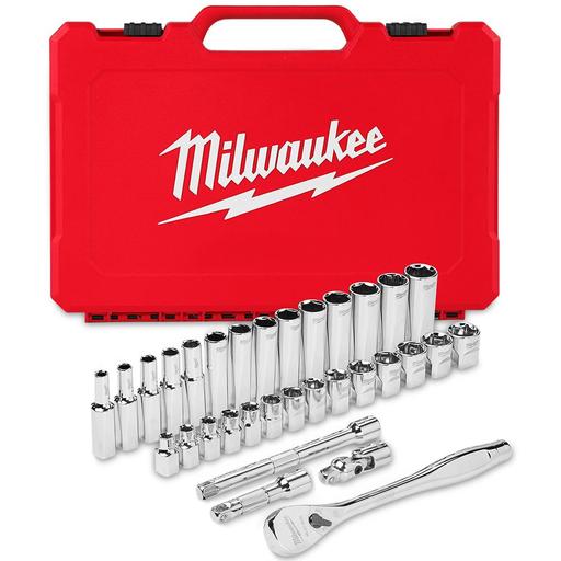 Milwaukee 48229508 32pce 3/8" Drive Ratchet & Socket Metric Set – image 5