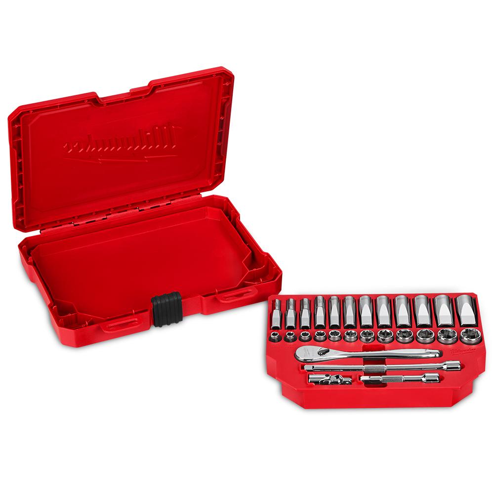 Milwaukee 48229504 28pce 1/4" Drive Ratchet & Socket (Metric) Set – image 6