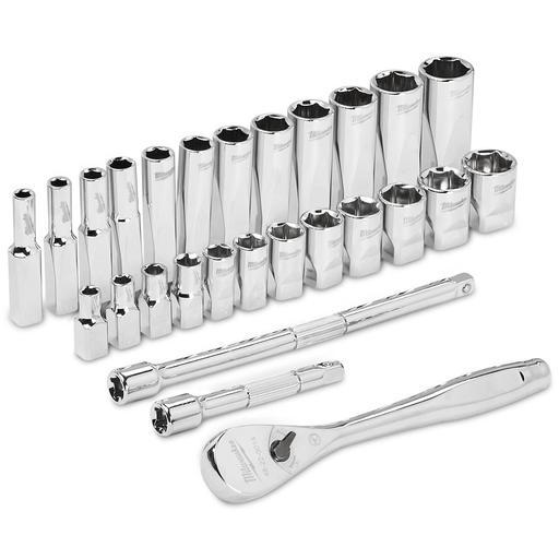 Milwaukee 48229504 28pce 1/4" Drive Ratchet & Socket (Metric) Set – image 4