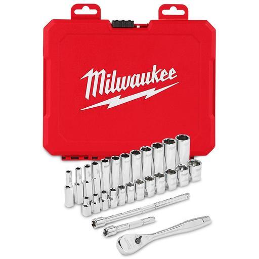 Milwaukee 48229504 28pce 1/4" Drive Ratchet & Socket (Metric) Set – image 5