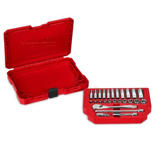 Milwaukee 48229404 26pce 1/4" Drive Ratchet & Socket SAE (Imperial) Set – image 6