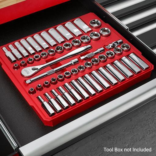 Milwaukee 48229008 56pce 3/8" Drive Ratchet & Socket SAE (Imperial & Metric) Set – image 6