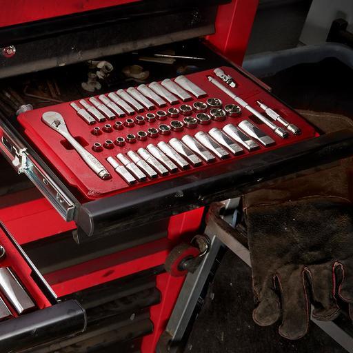 Milwaukee 48229004 50pce 1/4" Drive Ratchet & Socket SAE (Imperial & Metric) Set – image 8