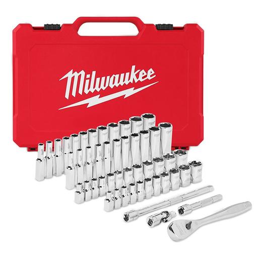 Milwaukee 48229004 50pce 1/4" Drive Ratchet & Socket SAE (Imperial & Metric) Set – image 5