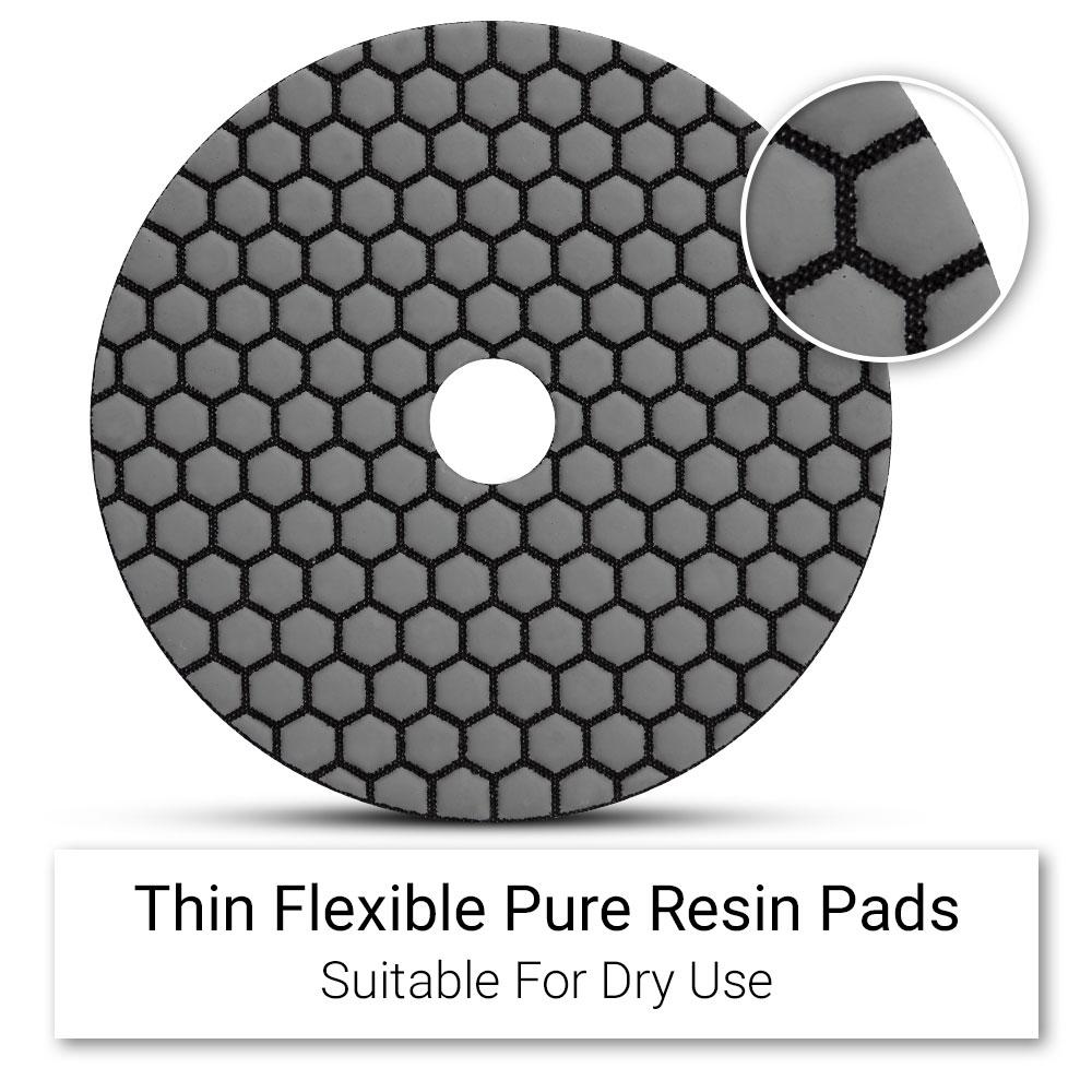 Ehwa EHC800 125mm (5") 800 Grit Dry Diamond Honeycomb Resin Polishing Pad – image 4