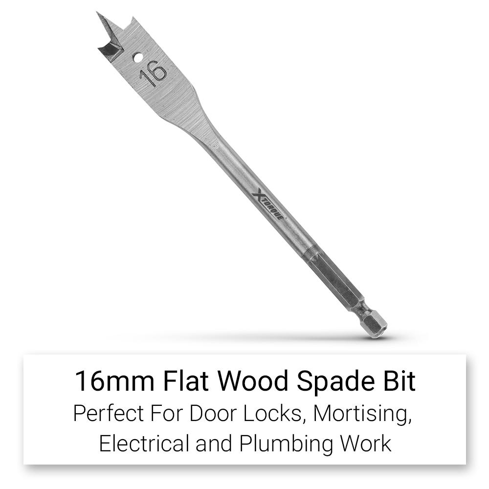 Xtorque SKIT8 8pce Metric Flat Wood Spade Drill Bit Set – image 8