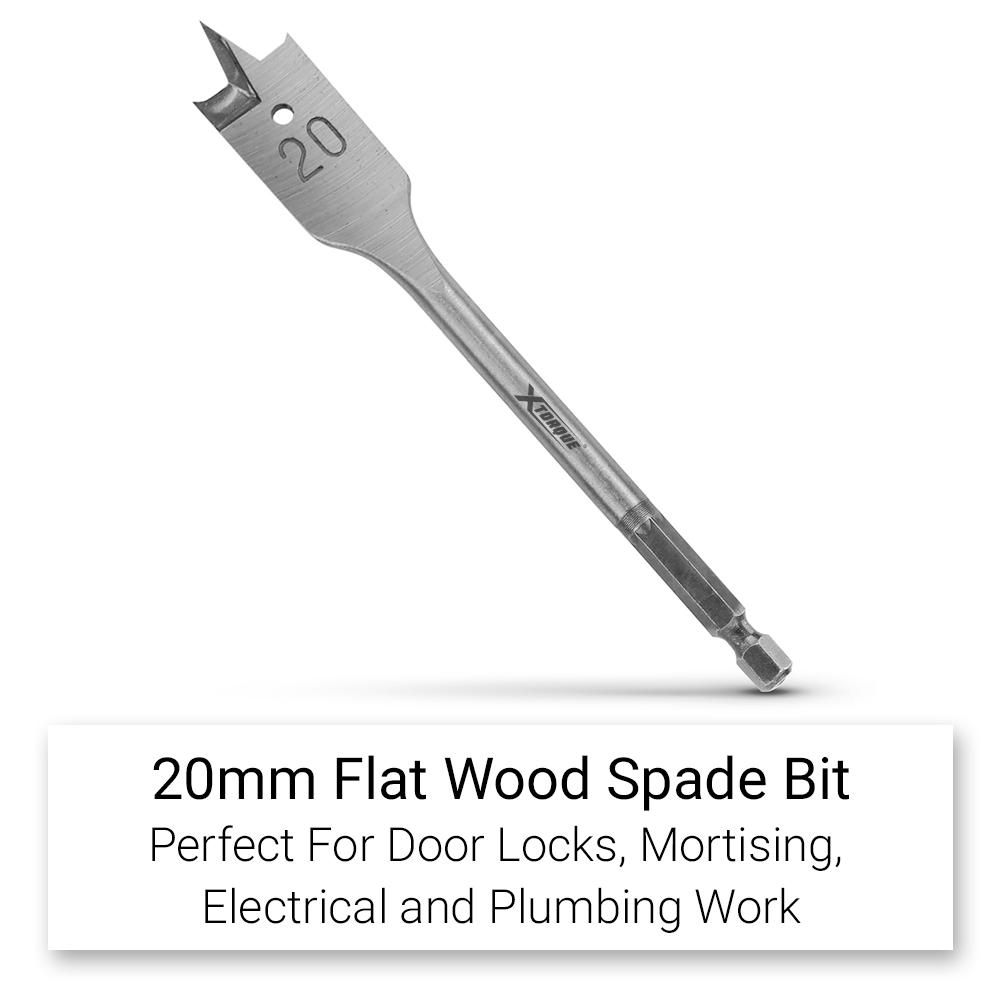 Xtorque SKIT8 8pce Metric Flat Wood Spade Drill Bit Set – image 10