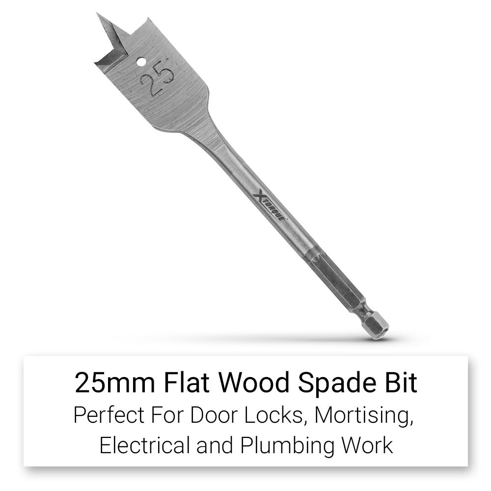 Xtorque SKIT8 8pce Metric Flat Wood Spade Drill Bit Set – image 12