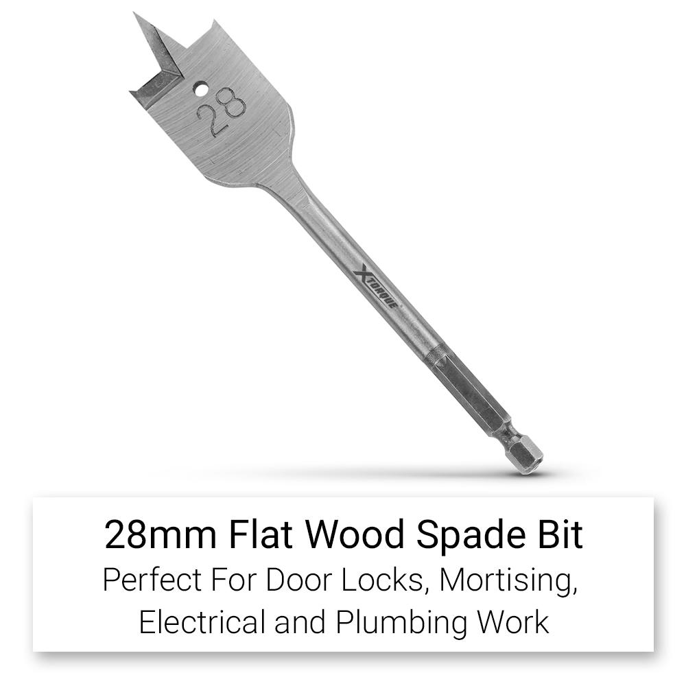 Xtorque SKIT8 8pce Metric Flat Wood Spade Drill Bit Set – image 13