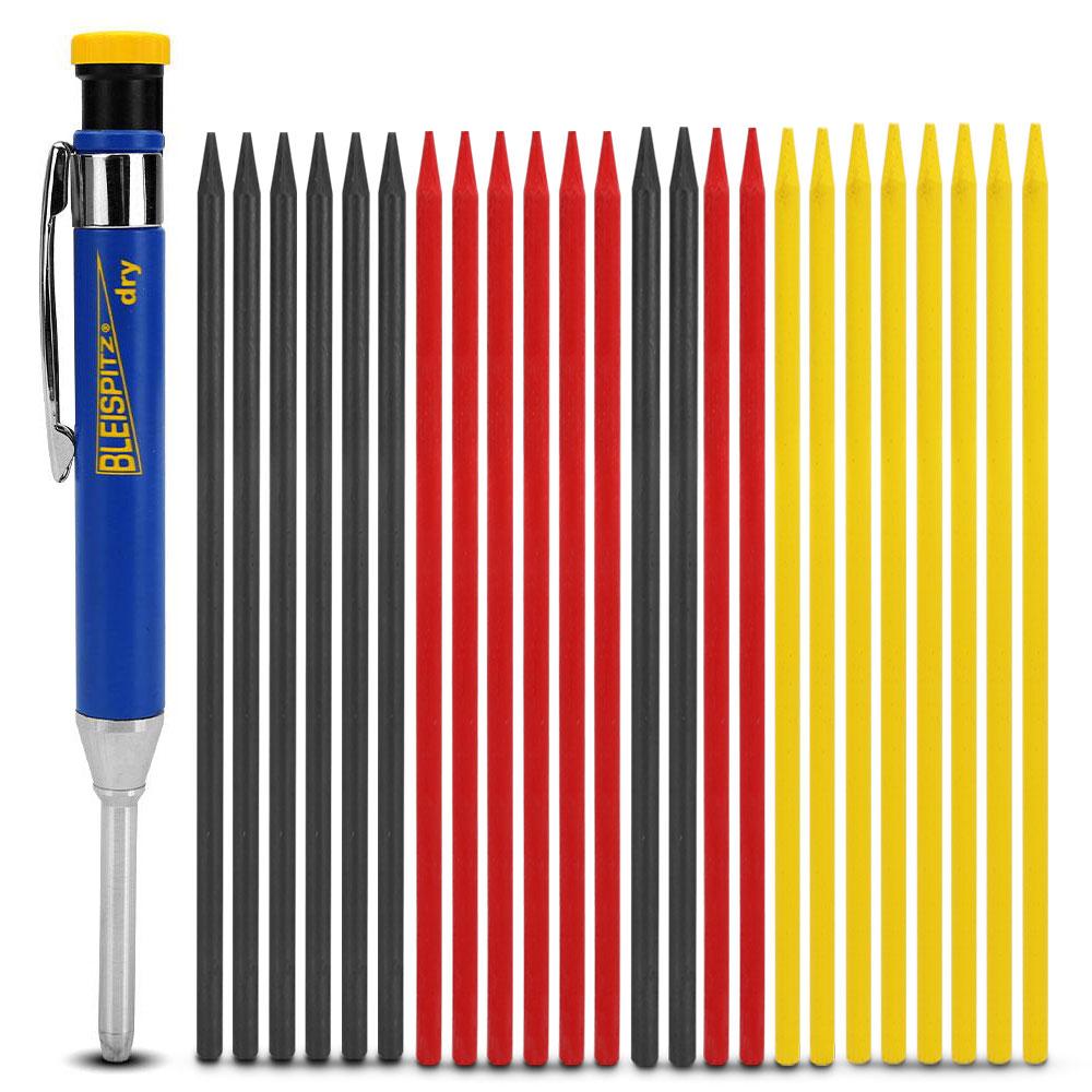 Bleispitz 1362KIT Metal Dry Profi Deep Hole Marker with Mixed Refills - MADE IN EUROPE – image 1