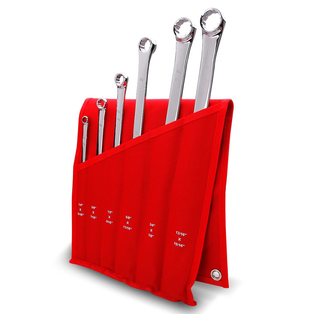 Daytona DSS6I 6pce Imperial Extra Long Flat Double Ring Spanner Set – image 1