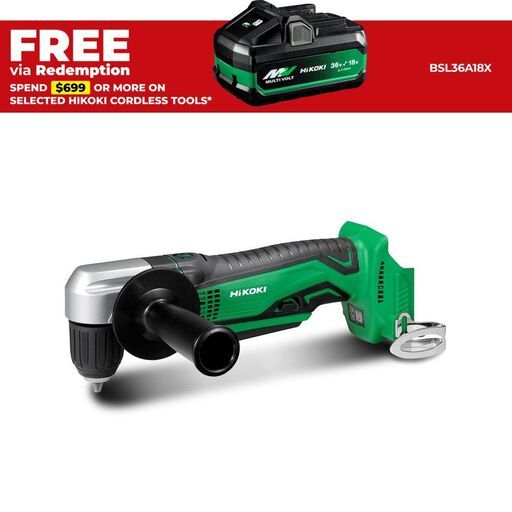 HiKOKI DN18DSL(H4Z) 18V Li-ion Cordless 10mm Angle Drill - Skin Only