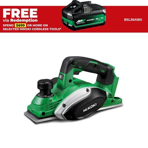 HiKOKI P18DSL(H4Z) 18V Li-Ion Cordless 82mm Planer - Skin Only