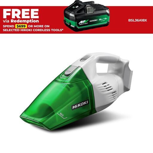 HiKOKI R18DSL(H4Z) 18V Li-Ion Cordless Wet & Dry Vacuum - Skin Only