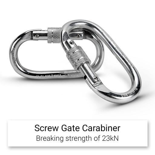 Climbrite CLK2  2-Pack 23kN O-Shaped Screw Gate Carabiner – image 3