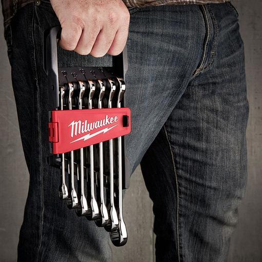 Milwaukee 48229506 7pce Metric Ratcheting Combination Wrench Set – image 11