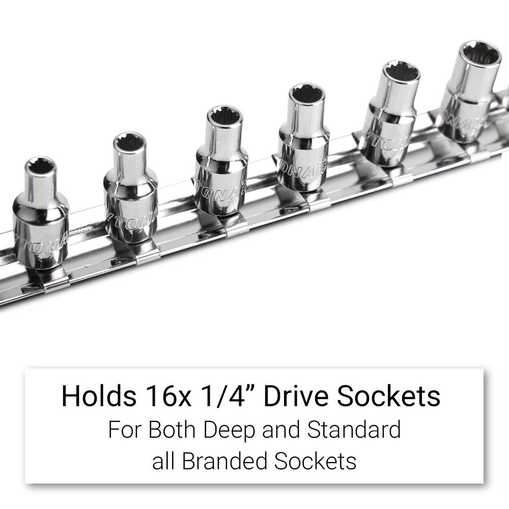Daytona DMSH14 16pce 1/4" Drive Metal Socket Organiser – image 3