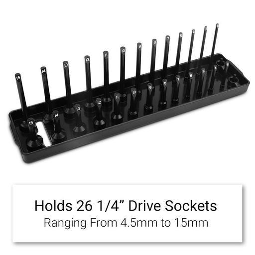 Daytona DMST14 26pce 1/4" Drive Metric 4.5-15mm Socket Organising Tray – image 4