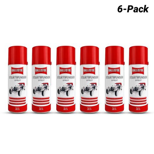Ballistol 255006PK 6-Pack 200ml Wonder Start Engine Start Spray - MADE IN GERMANY