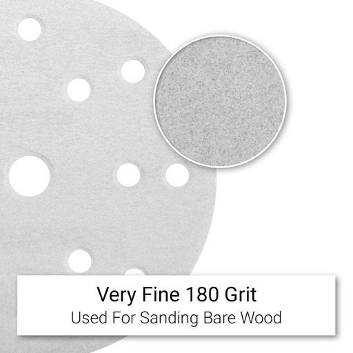 Primex 7367 10-Pack 150mm (6") 15 Hole Premium Aluminium Oxide 180 Grit Sanding Discs - MADE IN FRANCE – image 4