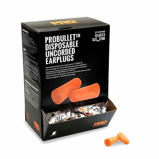 Pro Choice EPOU-200 200-Pack Class 5 27dB ProBullet Disposable Uncorded Earplugs – image 2