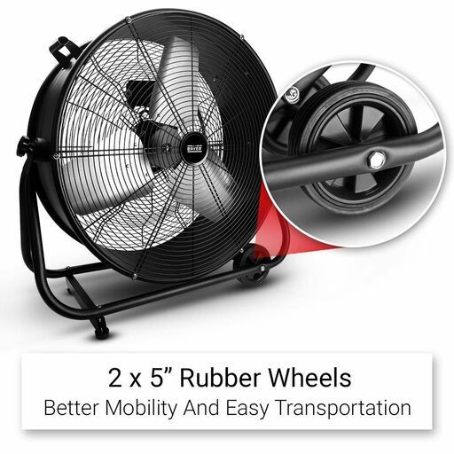 Bayer BDF150 250W 610mm (24") Heavy Duty Industrial Drum Floor Fan – image 6