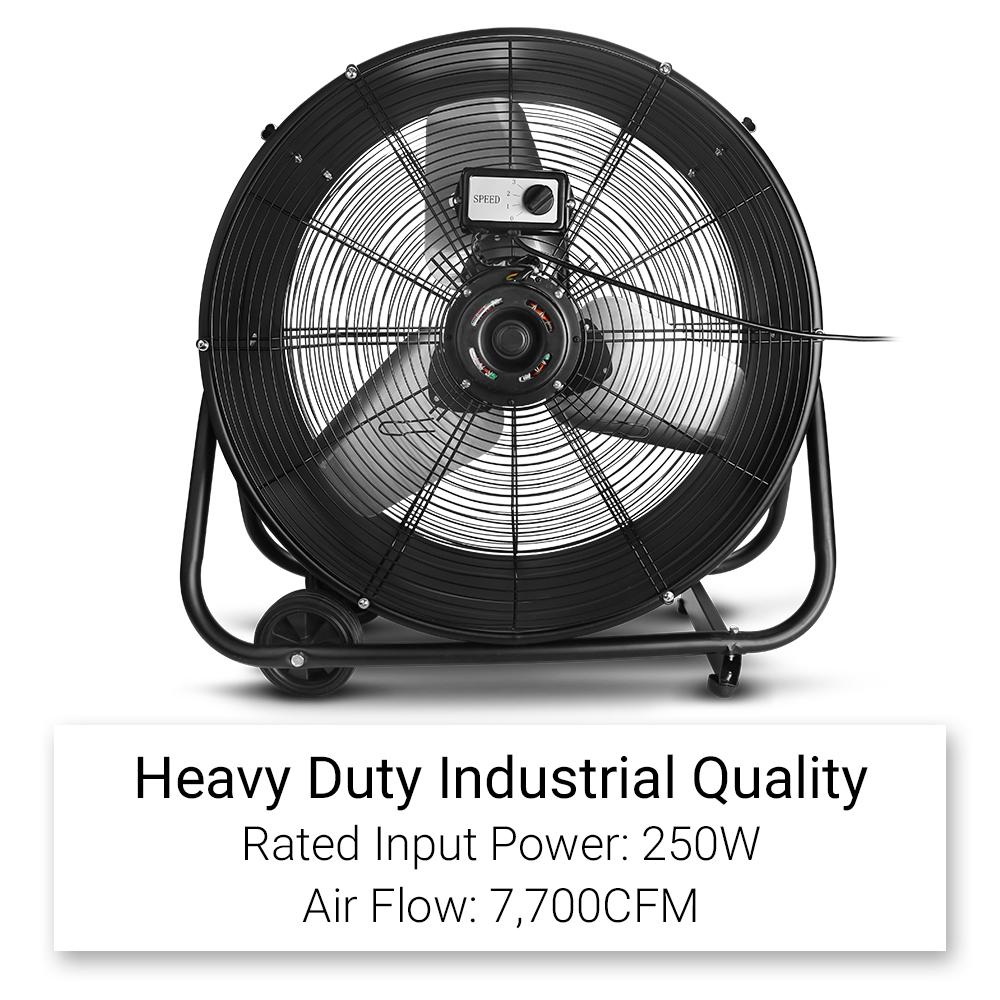 Bayer BDF150 250W 610mm (24") Heavy Duty Industrial Drum Floor Fan – image 8