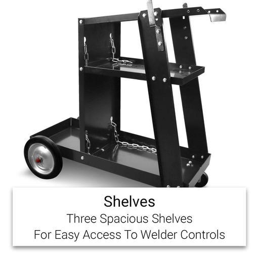 Italco TC4222 Heavy Duty Multi-Purpose Welder Trolley with Shelves – image 3