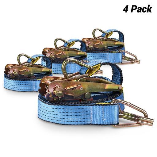 Climbrite STR9MX4 4-Pack 9m x 50mm Professional Ratchet Tie Down Strap